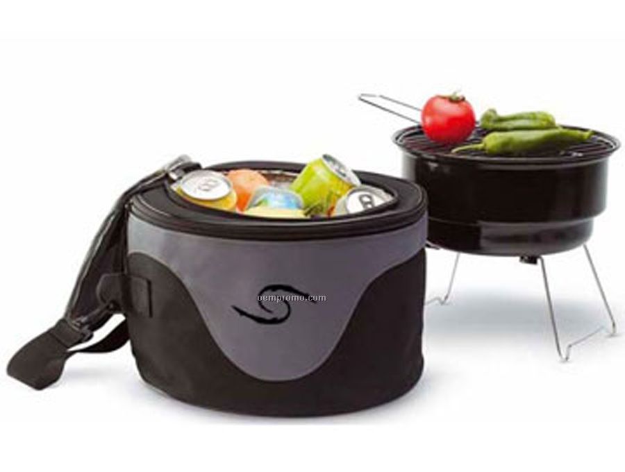 Portable Charcoal Grill And Cooler