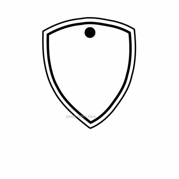 Stock Shape Collection Shield 9 Key Tag