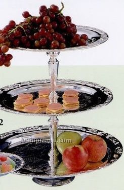 Silver Plated 3-tier Tray (13"/ 15"/ 17")