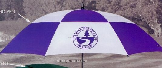 The Typhoon Tamer Checkerboard Vented Golf Umbrella