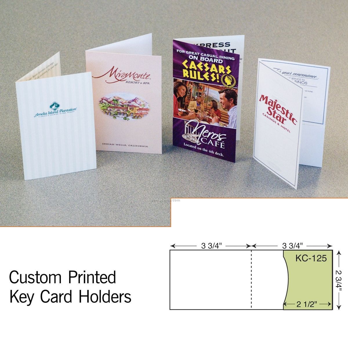 Key Card W/ Curved Right Pocket (1 Color/1 Side)