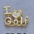 Stock Cast Lapel Pins - I Love Golf