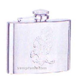 5 Oz. Stainless Steel Hip Flask With Screw On Hinged Lid