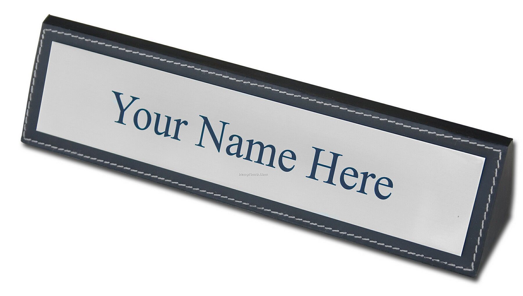 Rustic Black Leather Name Plate