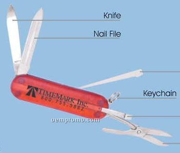 Translucent Tech Knife W/Key Chain