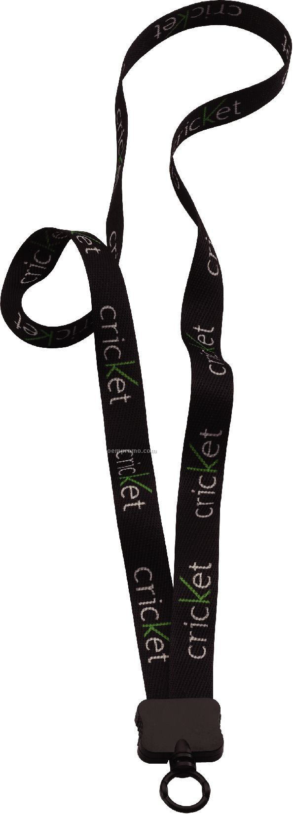 3/4" Rpet Waffle Weave Dye Sublimated Lanyard W/ Plastic Clamshell & O-ring