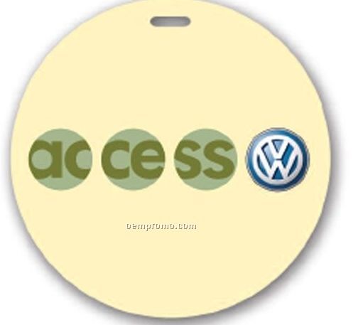 4" Round Full Color Ultra Light Tag - Circle