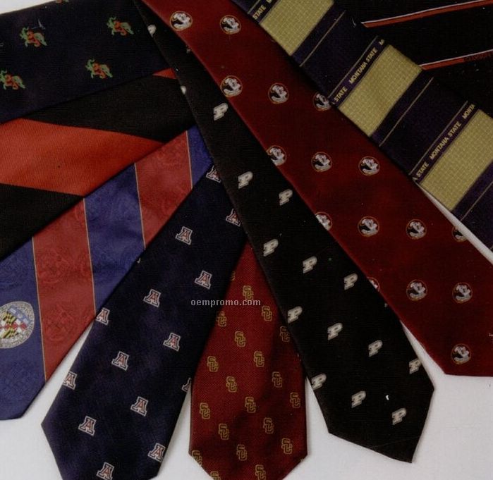 Custom Collegiate Woven Poly-silk Tie