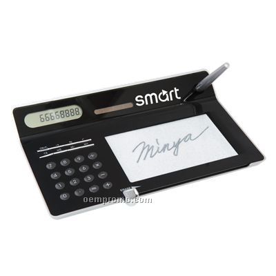 Solar Calculator With Erasable Memo