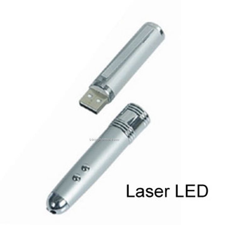 USB Flash Drive With Laser LED