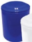 Solid Blue Regular Ceramic Cookie Keeper Jar (Custom Lid)