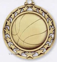Star Border Medallions - Basketball