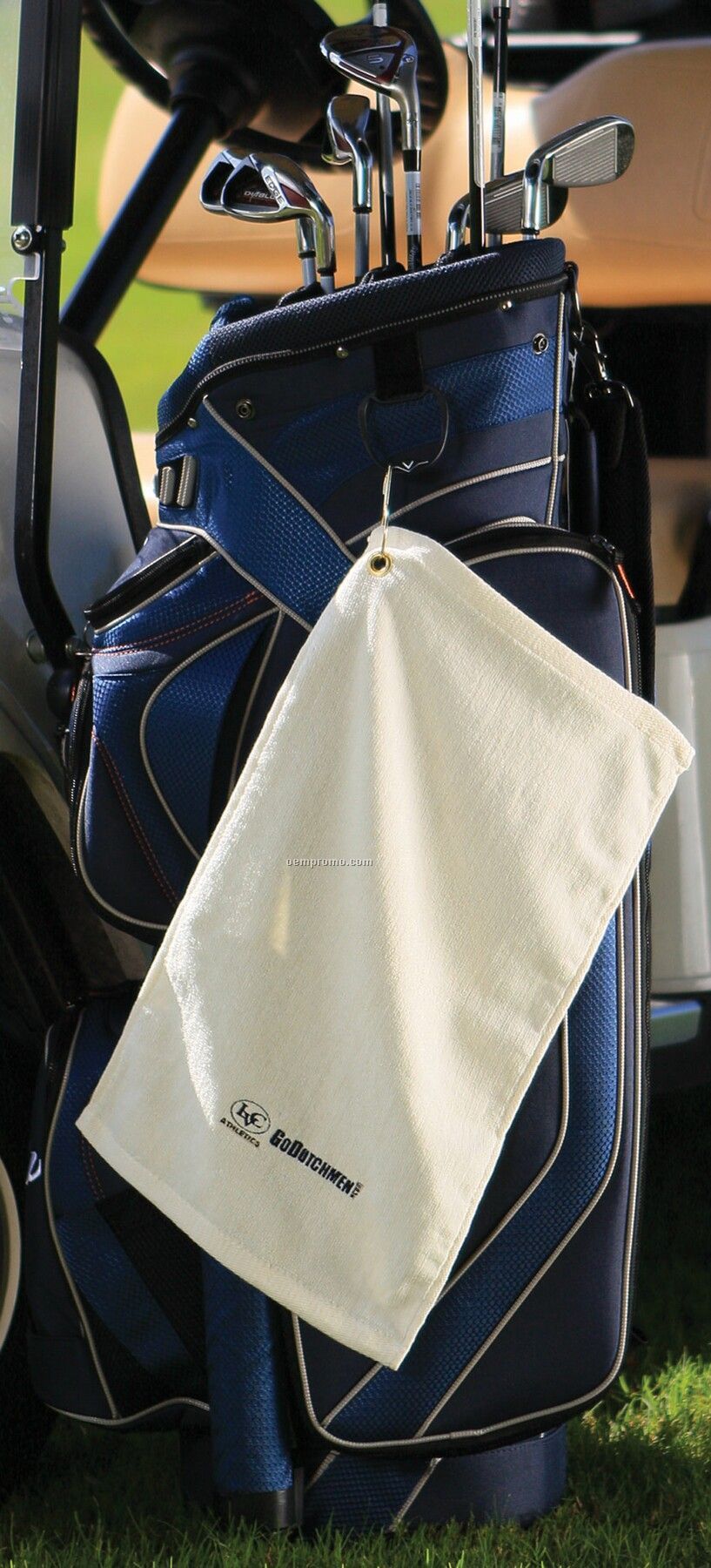 Velour Finger Tip Golf Towel - Embroidered