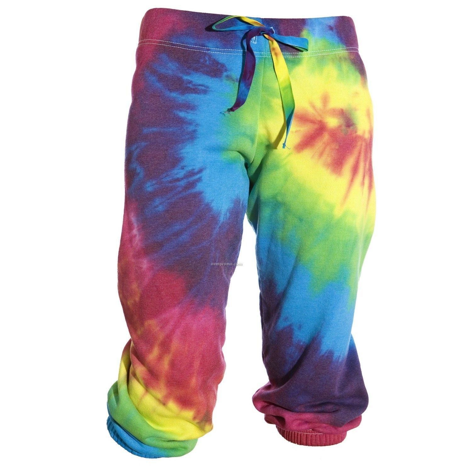 Youth Rainbow Swirl Tie Dye Touchdown Capri Pant