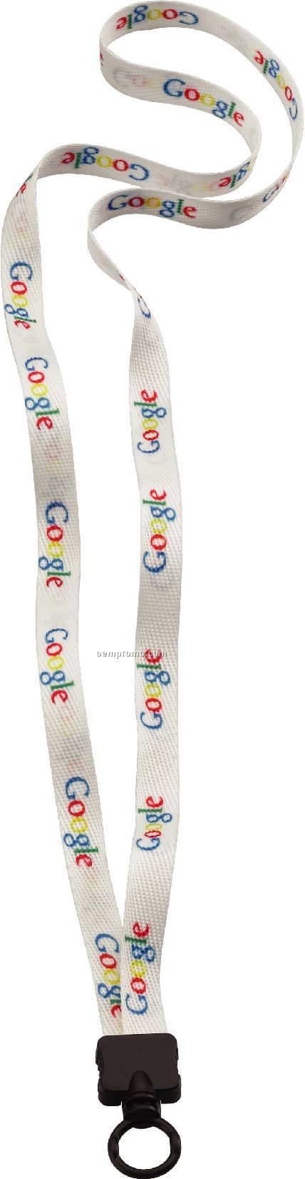 1/2" Rpet Waffle Weave Dye Sublimated Lanyard W/ Plastic Clamshell & O-ring