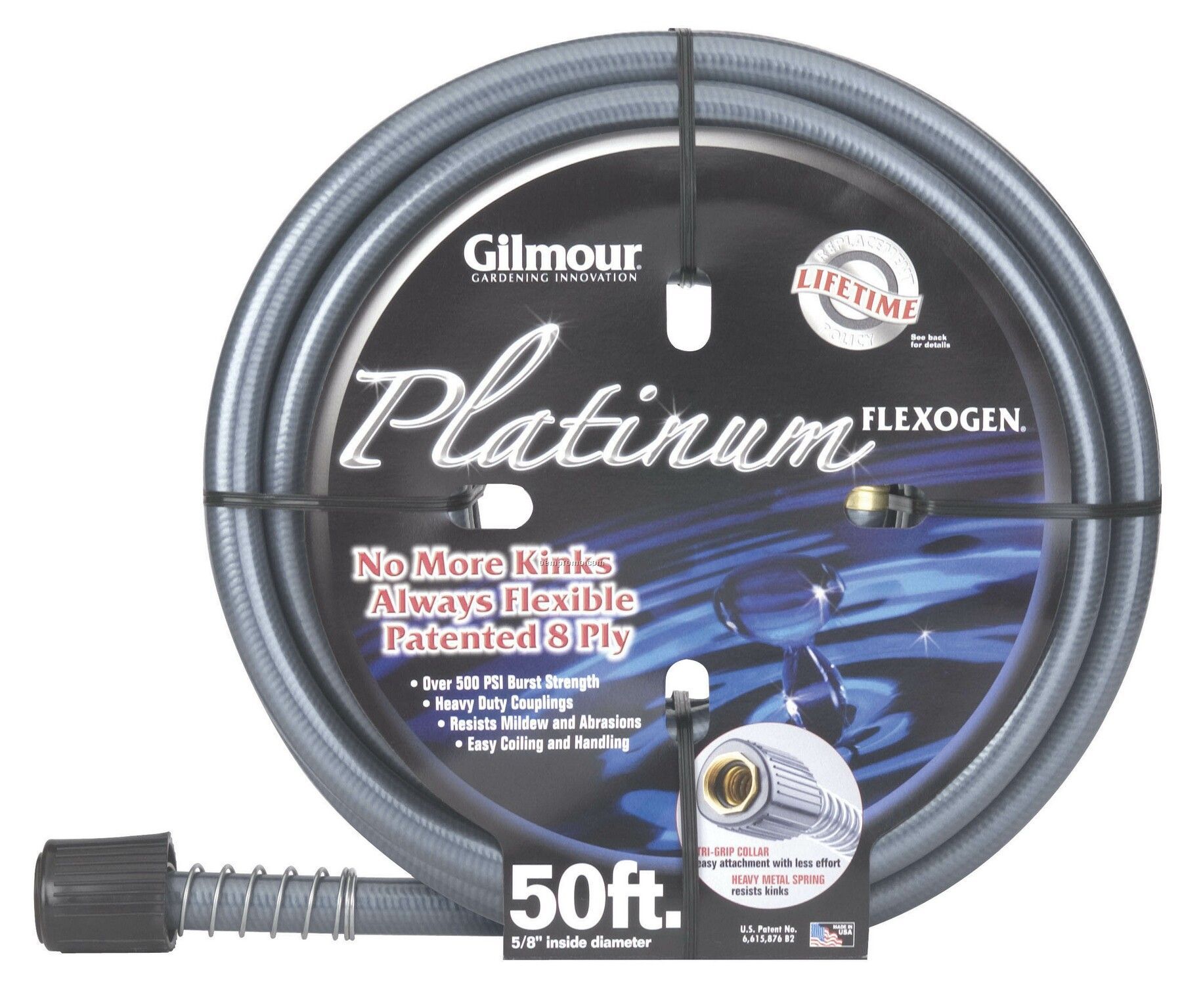 Gilmour 50' Platinum 8 Ply Flexogen Garden Hose