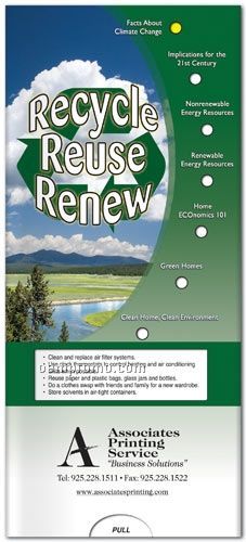 Recycle Reuse Renew - Pocket Slider Chart/ Brochure
