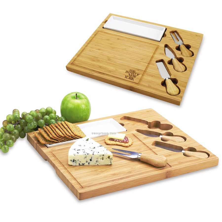 Celtic Bamboo Cheese Board Set