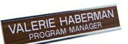 Desk Name Plate With Insert (2