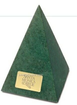 Imperial I Green Marble Pyramid W/ Plate