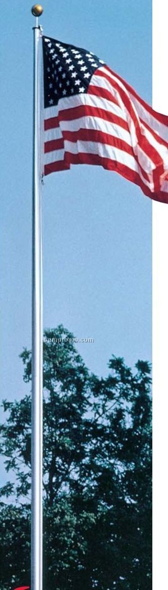 Large Cone-tapered Outdoor 20' Aluminum Flagpole (Style Adh-20)