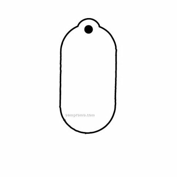 Stock Shape Collection Oval W/ Tab Key Tag