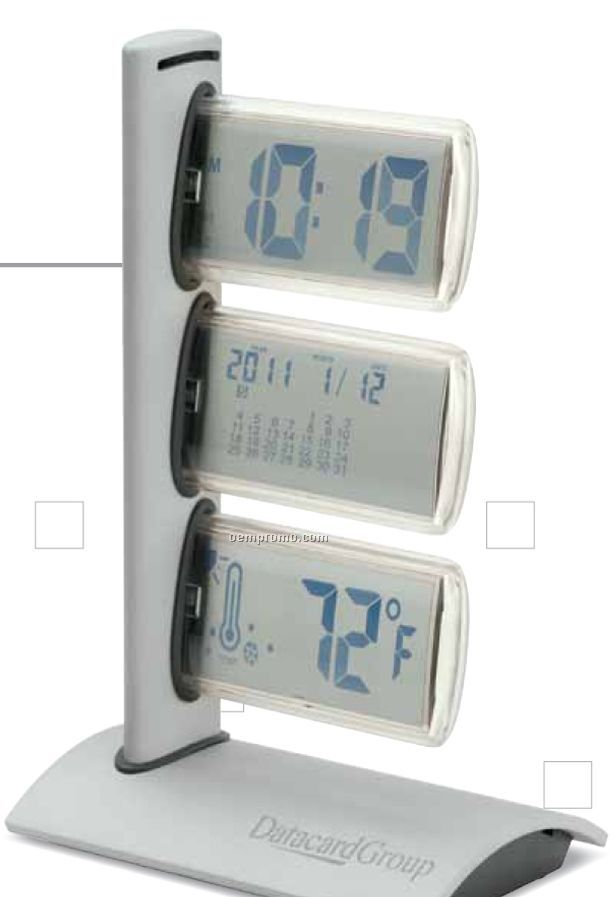 World Time Clock W/ Thermometer