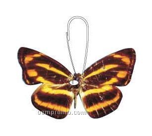 Brown & Yellow Butterfly Zipper Pull