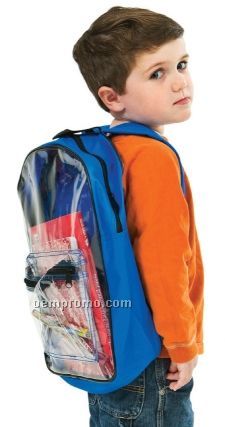 Clear Pvc Front Backpack (Blank)