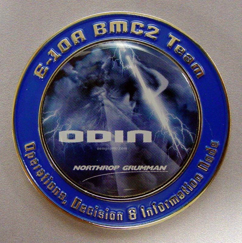 Die Struck With Soft Enamel Color Double Sided Challenge Coin (1 1/4")