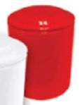 Solid Red Regular Ceramic Cookie Keeper Jar (Custom Lid)