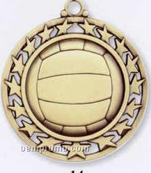 Star Border Medallions - Volleyball