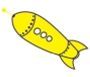 Stock Yellow Rocket Chenille Patch