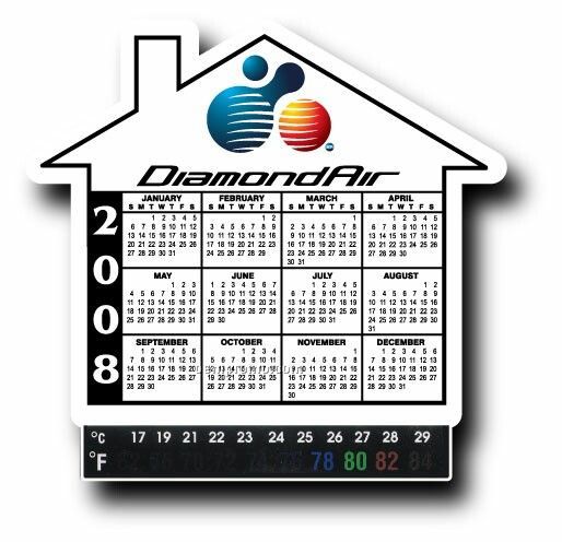 House Thermometer Magnet With Calendar