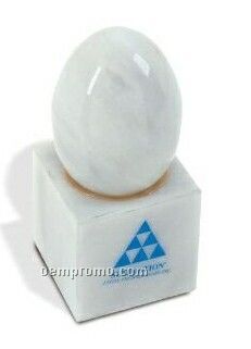 Plymouth Egg Paperweight W/ Marble Base