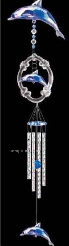 Blue Pearl Dolphin Wind Chime