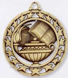 Star Border Medallions - Book & Lamp