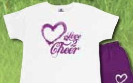 Pre-printed Cheer Campwear Tee Shirt & Short Set - Love