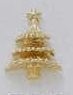 Stock Cast Lapel Pins - Christmas Tree W/ Star