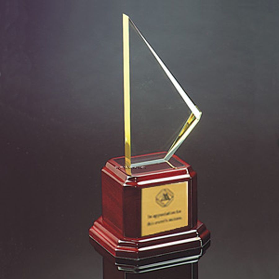15"X5 1/4"X5" Elegant Golden Acme Award