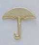 Stock Cast Lapel Pins - Gold Plated Umbrella