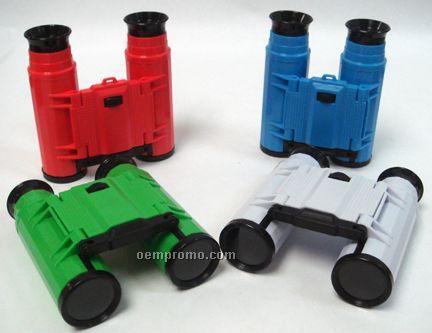 3"X1-1/2"X1-1/2" Mini Binoculars- Available In Red, Blue, Green Or White
