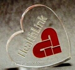 Acrylic Paperweight Up To 16 Square Inches / Heart
