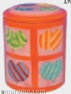 Block Hearts Jumbo Cookie Keeper Jar (Inside Lid Imprint)