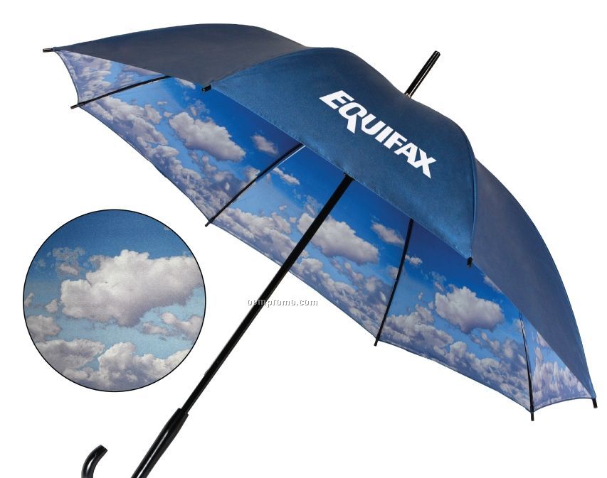 Cloud Umbrella With Black Genuine Wood Shaft & Handle