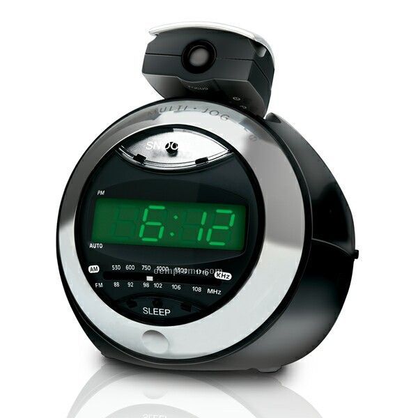 Digital AM/FM Alarm Clock Radio With Projection Display