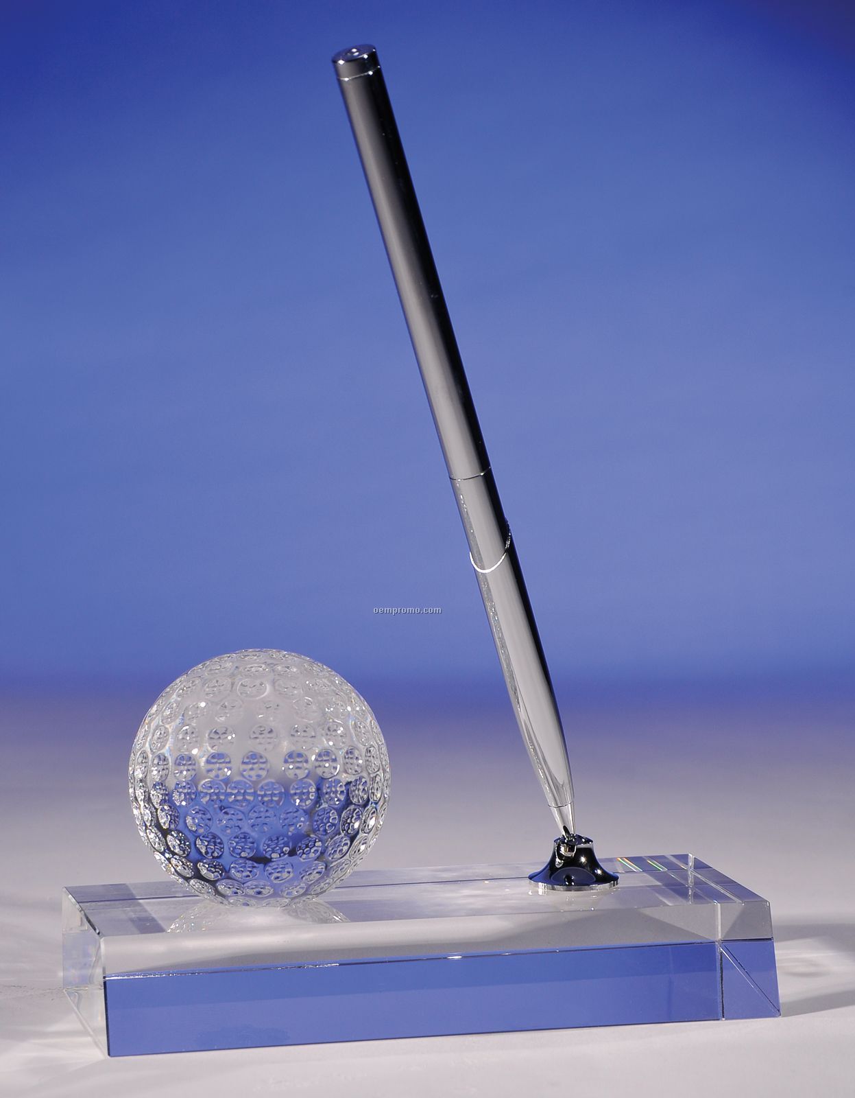 Golf Ball Crystal Pen Stand
