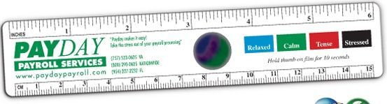 Standard Stress Rulers W/Stress Crystal - (4 Color Front & Back)