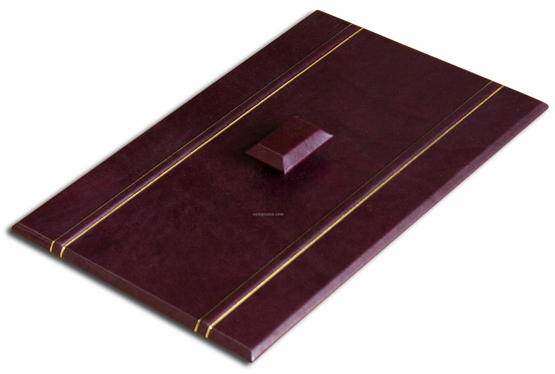 Burgundy Red Gold-striped Leather Letter Tray Lid (Legal Size)