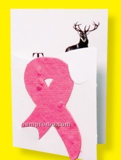 Floral Seed Paper Pop-out Booklet - Awareness Ribbon